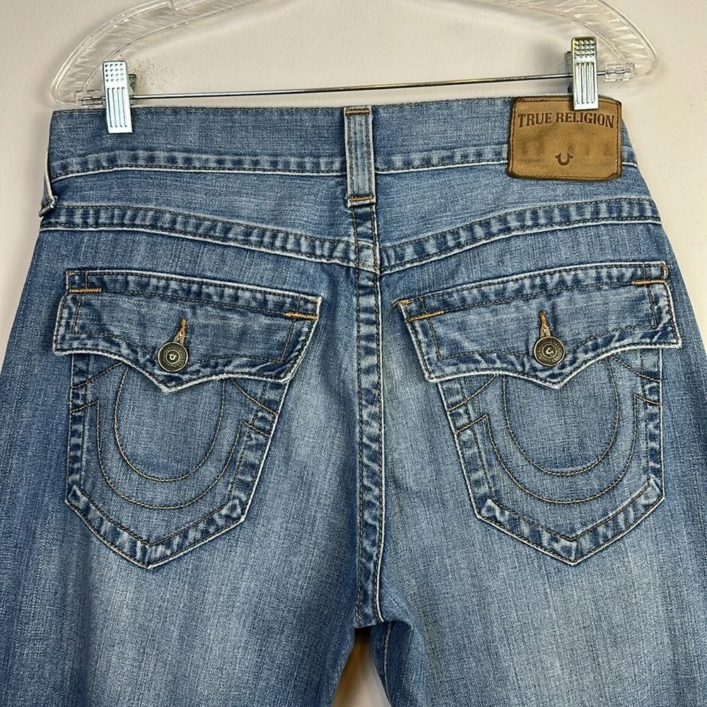 True Religion Ricky Relaxed Straight Leg Jeans Cotton Size 33 in Dust Cloud Mens